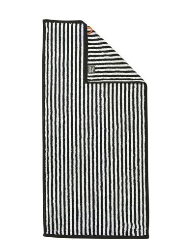 Serviette DAILY SHAPES STRIPES 50x100cm Noir / Blanc Brillant