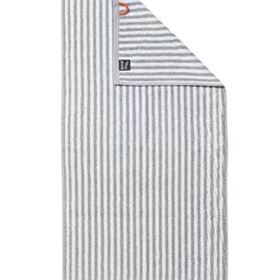 Serviette DAILY SHAPES STRIPES 50x100cm Argent / Blanc Brillant