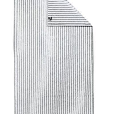 Serviette de douche DAILY SHAPES STRIPES 70x140cm Argent / Blanc Brillant