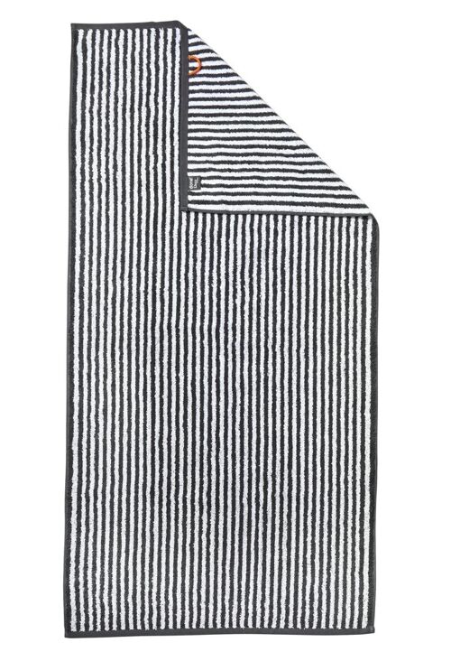 DAILY SHAPES STRIPES Duschtuch 70x140cm Anthracite/Bright White
