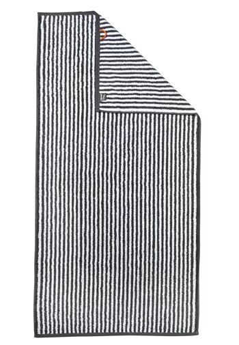 DAILY SHAPES STRIPES drap de bain 70x140cm Anthracite/Blanc Brillant