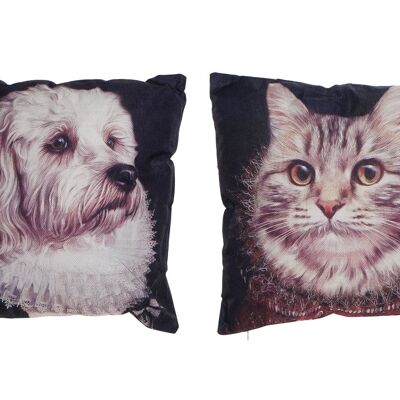 COUSSIN POLYESTER 45X10X45 450GR. CHIEN CHAT 2 ASSORT. TX187879