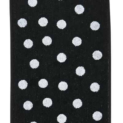 DAILY SHAPES DOTS Gästehandtuch 30x50cm Black/Bright White