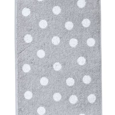DAILY SHAPES DOTS guest towel 30x50cm Silver / Bright White