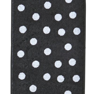 Serviette invité DAILY SHAPES DOTS 30x50cm Anthracite/Blanc brillant