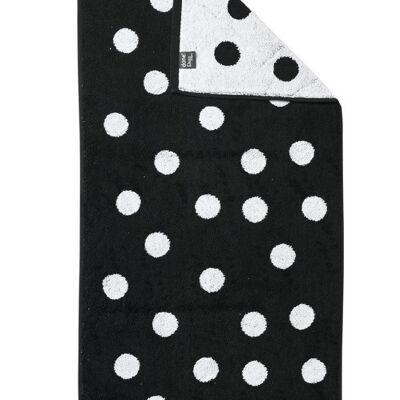 DAILY SHAPES DOTS Handtuch 50x100cm Black/Bright White