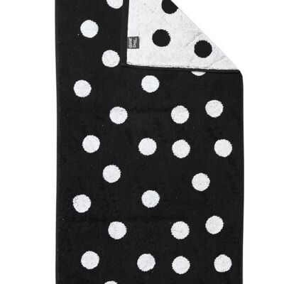 DAILY SHAPES DOTS towel 50x100cm Black/Bright White