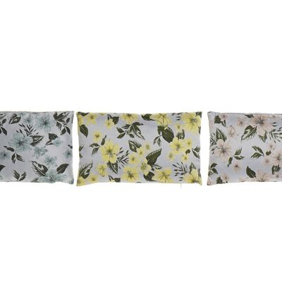 POLYESTER CUSHION 50X10X30 300 GR. FLOWER 3 ASSORTED. TX189690