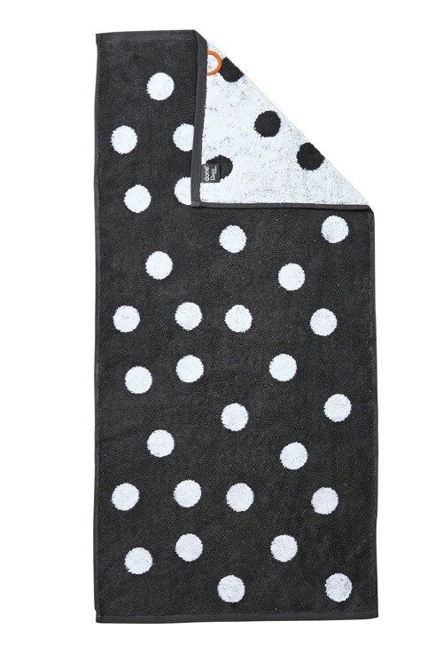 DAILY SHAPES DOTS Handtuch 50x100cm Anthracite/Bright White