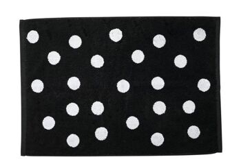 Tapis de salle de bain DAILY SHAPES DOTS 50x70cm Noir / Blanc brillant 1