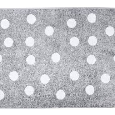 Tappeti da bagno DAILY SHAPES DOTS 50x70cm Argento / Bianco Brillante