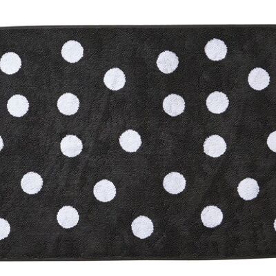 DAILY SHAPES DOTS Badvorleger 50x70cm Anthracite/Bright White