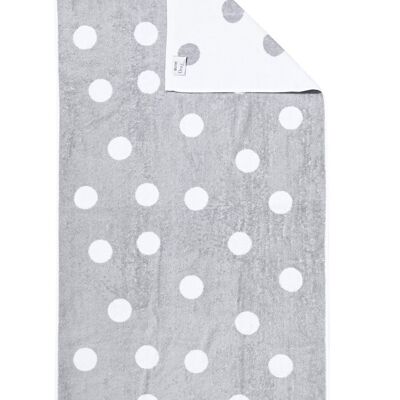 Asciugamano doccia DAILY SHAPES DOTS 70x140 cm Argento / Bianco brillante