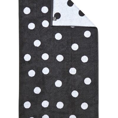 DAILY SHAPES DOTS bath towel 70x140cm Anthracite/Bright White