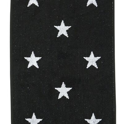 DAILY SHAPES STARS guest towel 30x50cm Black / Bright White