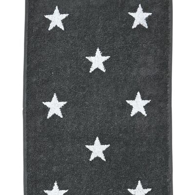 DAILY SHAPES STARS guest towel 30x50cm Anthracite/Bright White