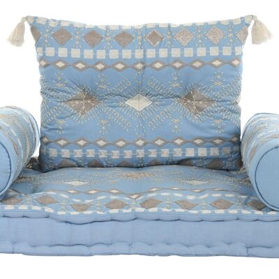 POLTRONA SET 4 COTONE 90X50X55 BLU INDOSSATO TX192717