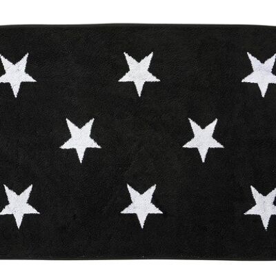 DAILY SHAPES STARS bathroom rug 50x70cm Black / Bright White