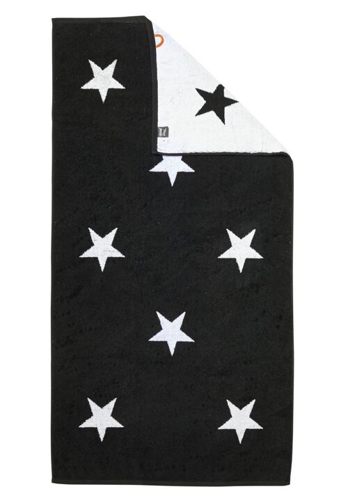 DAILY SHAPES STARS Duschtuch 70x140cm Black/Bright White