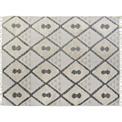 ALFOMBRA ALGODON 120X180X1 1500 GSM ROMBOS BEIGE TX194817