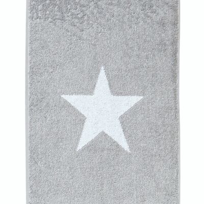 Toalla para invitados DAILY SHAPES 1STAR 30x50cm Plata / Blanco Brillante