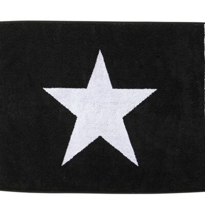 DAILY SHAPES 1STAR bathroom rug 50x70cm Black / Bright White