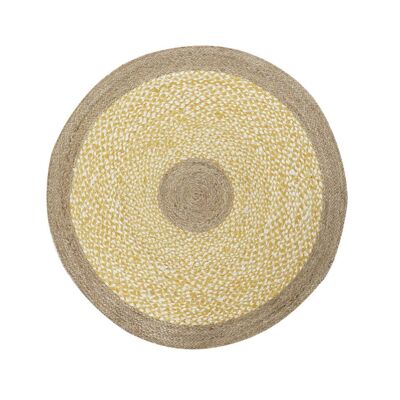 TAPIS COTON JUTE 120X120X1 2300 GSM NATUREL TX195670