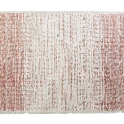 TAPPETO COTONE 120X180X1 900 G/M2 FRANGE ARANCIO TX196711