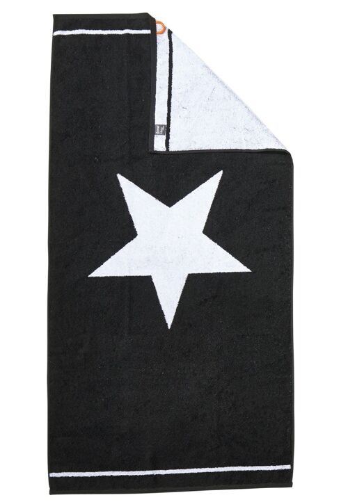 DAILY SHAPES 1STAR Duschtuch 70x140cm Black/Bright White