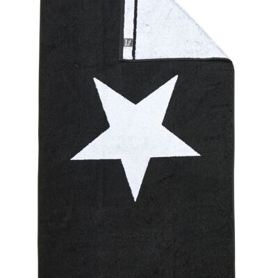 DAILY SHAPES 1STAR shower towel 70x140cm Black / Bright White