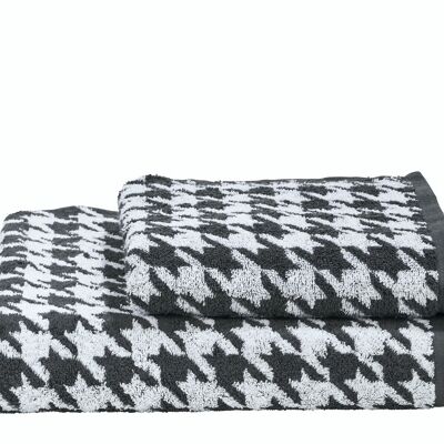 DAILY SHAPES BIRD guest towel 30x50cm Anthracite/Bright White