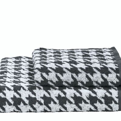 DAILY SHAPES BIRD Towel 50x100cm Anthracite/Bright White