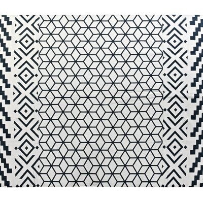 TAPIS COTON 160X230X1 NOIR TX197493