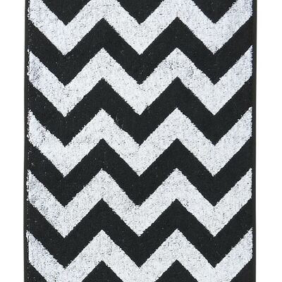 DAILY SHAPES ZIGZAG guest towel 30x50cm Black / Bright White