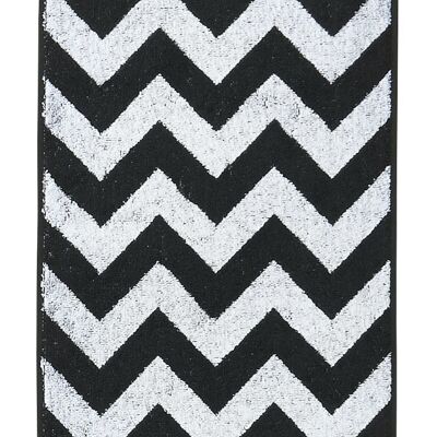 Toalla para invitados DAILY SHAPES ZIGZAG 30x50cm Negro / Blanco Brillante