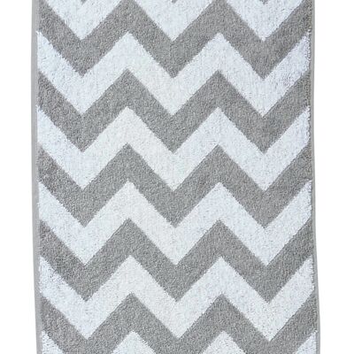 DAILY SHAPES ZIGZAG guest towel 30x50cm Silver / Bright White