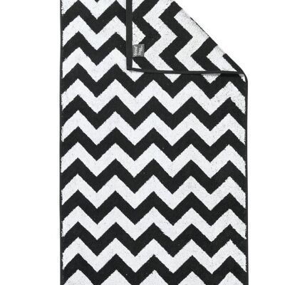 DAILY SHAPES ZIGZAG towel 50x100cm Black / Bright White