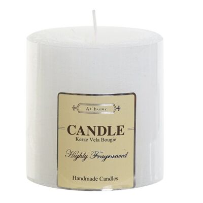 WAX CANDLE 6.5X6.5X7 208 GR, WHITE VE190623