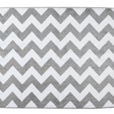 DAILY SHAPES ZIGZAG bathroom rug 50x70cm Silver / Bright White