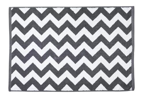 DAILY SHAPES ZICKZACK Badvorleger 50x70cm Anthracite/Bright White