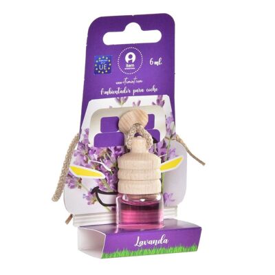 GLASS CAR AIR FRESHENER 6.5X3X11 6 ML, LAVENDER VE192902