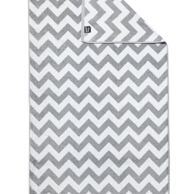 DAILY SHAPES ZIGZAG shower towel 70x140cm Silver / Bright White