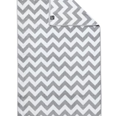 Toalla de ducha DAILY SHAPES ZIGZAG 70x140cm Plata / Blanco Brillante