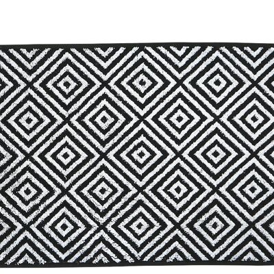 Toalla para invitados DAILY SHAPES DIAMOND 30x50cm Negro / Blanco Brillante