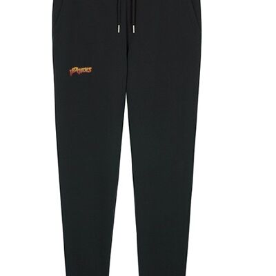 Black streetart joggers