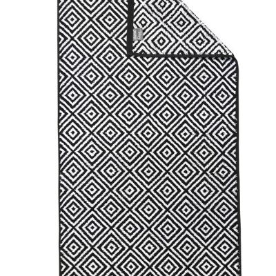 Serviette DAILY SHAPES DIAMOND 50x100cm Noir / Blanc Brillant