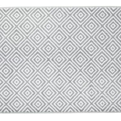 DAILY SHAPES DIAMOND tappeto da bagno 50x70cm Argento / Bianco Brillante