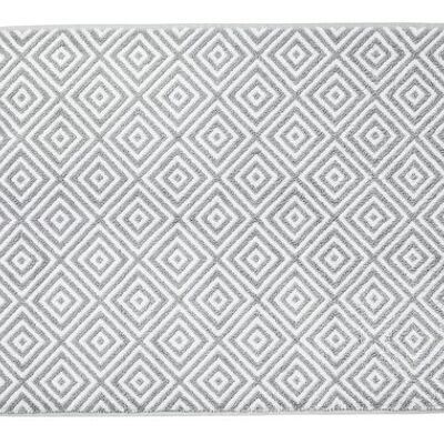 DAILY SHAPES DIAMOND bathroom rug 50x70cm Silver / Bright White