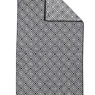 Asciugamano doccia DAILY SHAPES DIAMOND 70x140cm Nero / Bianco Brillante