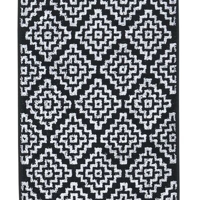 DAILY SHAPES BOHO guest towel 30x50cm Black / Bright White